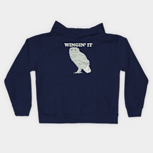 Owl - Winging It Kids Hoodie